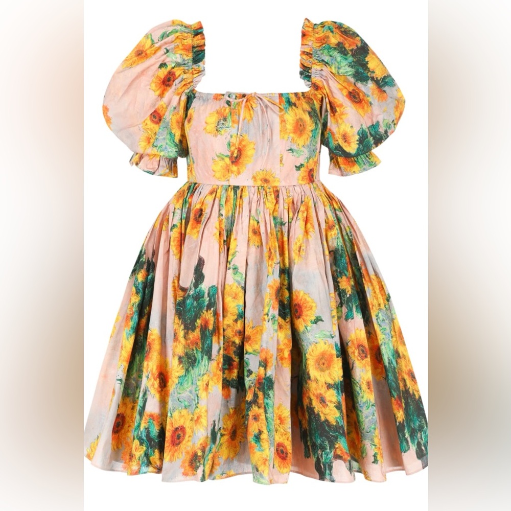 NWOT Selkie Dress - Monet Sunflowers Beach Day Dress - Size 1X